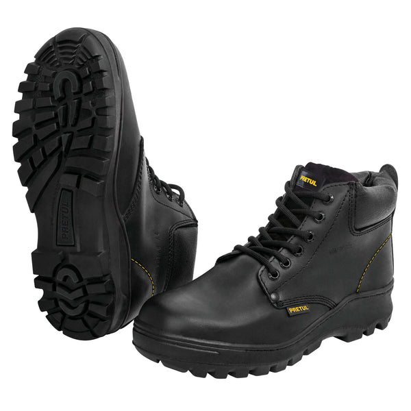 Zapato industrial negro #23 con casquillo de acero,  Pretul