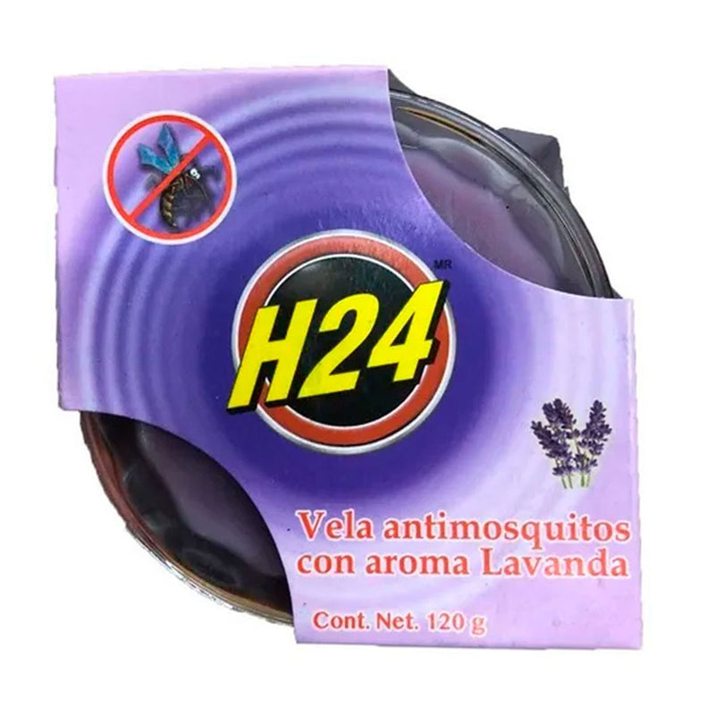 Vela repelente antimosquitos H24 aroma lavanda, 120 g